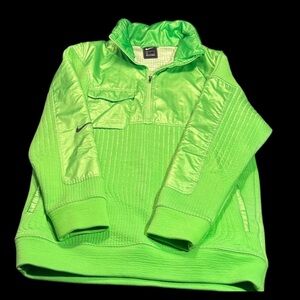 Nike Bright Green Half-Zip Jacket with pocket